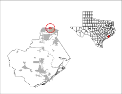 Location of Brookside Village, Texas