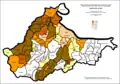 Share of Croats in Brčko by settlements 1971