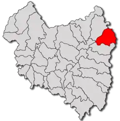 Location in Covasna County