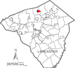 Location in Lancaster County