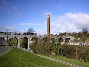 Nine arches viaduct over the River Dodder