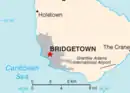 Location of Bridgetown (red star)