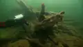 The bow of the wreck of brigantine Pollux