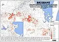 Geographical distribution of Brisbane's population of Polynesian origin.