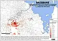 Geographical distribution of Brisbane's population of Vietnamese origin.