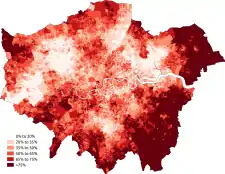 London (45.5% White British)