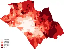 Luton (44.52% White British)