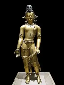 Image 12Statue of the Bodhisattva Avalokiteshvara, gilded bronze, Nepal, 16th century CE (from Culture of Nepal)