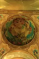 Trompe-l'œil painting of a cupola in a church in Northern Italy (Brivio)