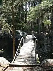 Bridge over Mill Pond was removed early in the 21st century