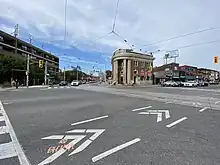 Looking south on Broadview Avenue from Danforth Avenue in 2022