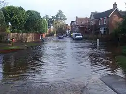 The ford at Brockenhurst following heavy rain