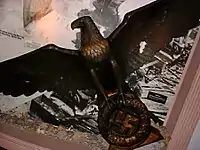 A bronze Nazi eagle from the New Reich Chancellery on display at the Imperial War Museum.