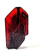 Cherry-red brookite