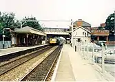 Brooklands station in 1988, prior to conversion to Metrolink.