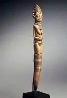 18th century ivory divination tapper (iroke ifa) from the Owo region. Brooklyn Museum