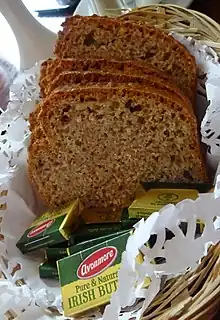 Irish Soda bread served with Irish butter