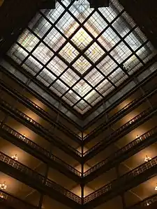 The Brown Palace atrium stained glass ceiling