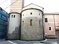 The apse with part of the bell tower