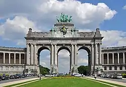 Image 13The Cinquantenaire/Jubelpark memorial arcade, built in 1905 (from History of Belgium)