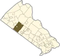 Location of Hilltown Township in Bucks County