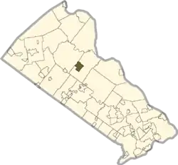 Location of Plumsteadville in Bucks County