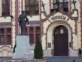 The Town Center and statue of Lajos Kossuth