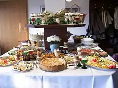 German-style dinner buffet