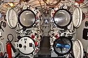 The four bow torpedo tubes on the submarine (Class 241)