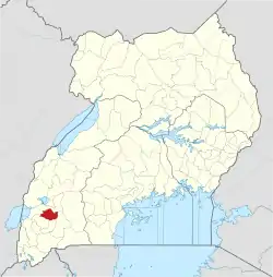 District location in Uganda