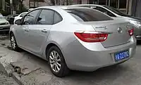 Buick Excelle GT sedan rear.