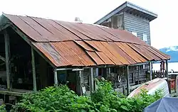 Building on the Tenakee Springs waterfront