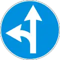 Г5Turn left or go straight ahead