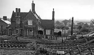 The remains of the station in 1961, 30 years after closure.