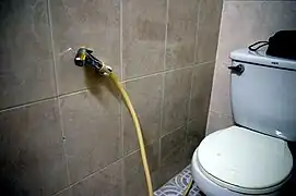 Typical faucet installation