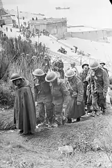 British and French prisoners at Veules, June 1940.