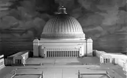 Painted wood model of the Volkshalle in Hitler's planned Germania project.