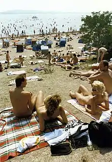 Image 10Public nudist area at Müggelsee, East Berlin (1989) (from Culture of East Germany)