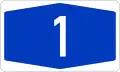 Bundesautobahn 1 number.svg