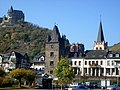 The castle and Bacharach and the ruined Werner chapel below