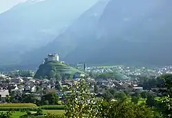 Balzers, with castle hill in the background (2010)