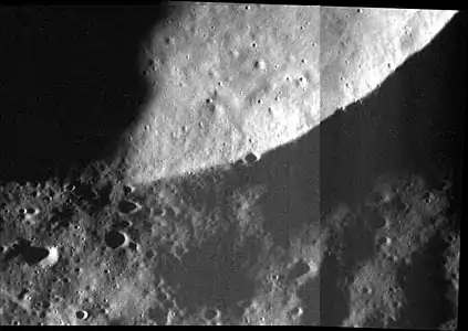 Northeast rim of Burke crater