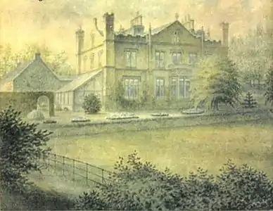 Burley Grange, east side 1850