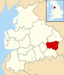 Shown within ceremonial Lancashire