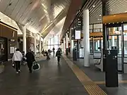 interior view of a bus station