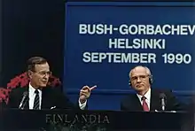 Image 110Bush and Gorbachev at the 1990 Helsinki summit. (from 1990s)