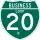 Business Interstate 20-B marker