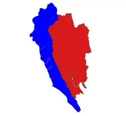 Location in Maungdaw district (in red)