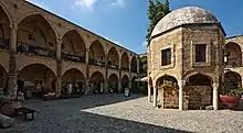 Image 36Büyük Han, a caravanserai in Nicosia, is an example of the surviving Ottoman architecture in Cyprus. (from Cyprus)