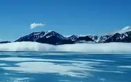 Byam Martin Mountains viewed from the foggy sea